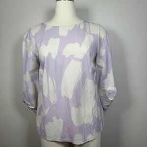 Phase Eight   Lavender and White Women's Blouse